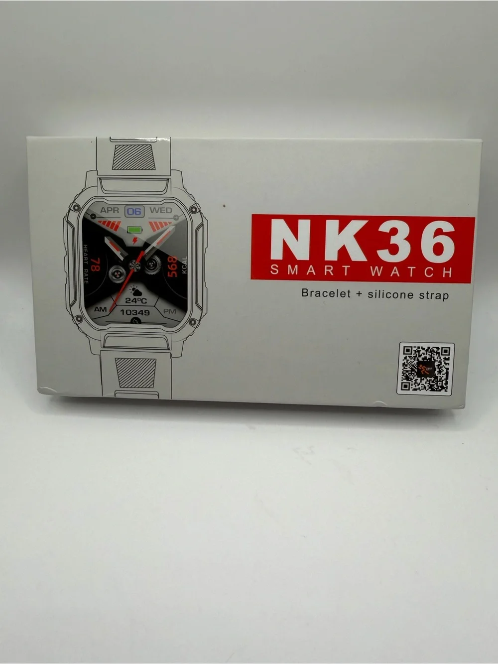 Smart Watch - Black Silicone Strap